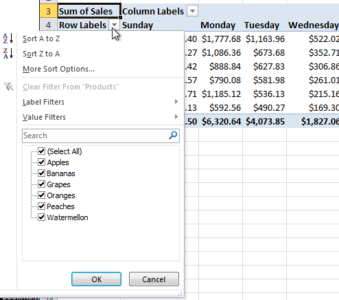 excel pivot table instructions